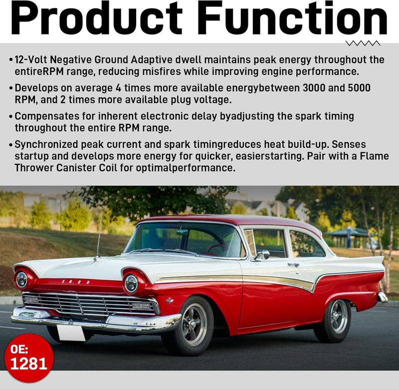 VODCACA 1281 Ignition Conversion Kit Compatible With 1957-1974 Ford 8 Cylinder, Ignitor Kit Replace For Pertronix - Image 3